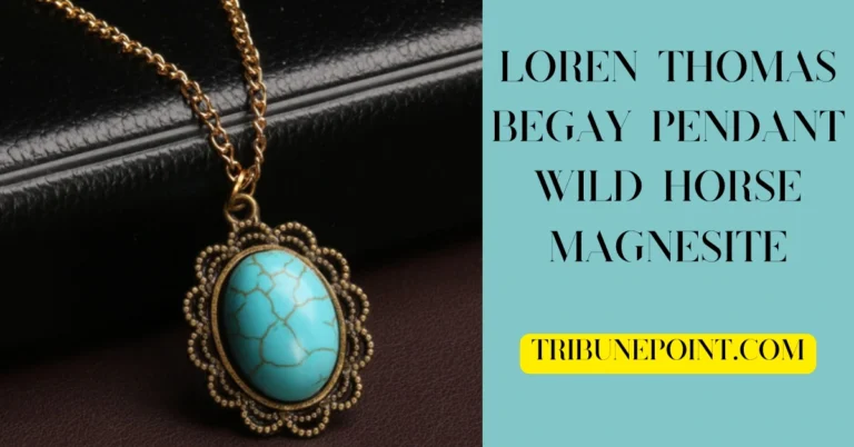 Loren Thomas Begay Pendant Wild Horse Magnesite: A Masterpiece of Native American Jewelry